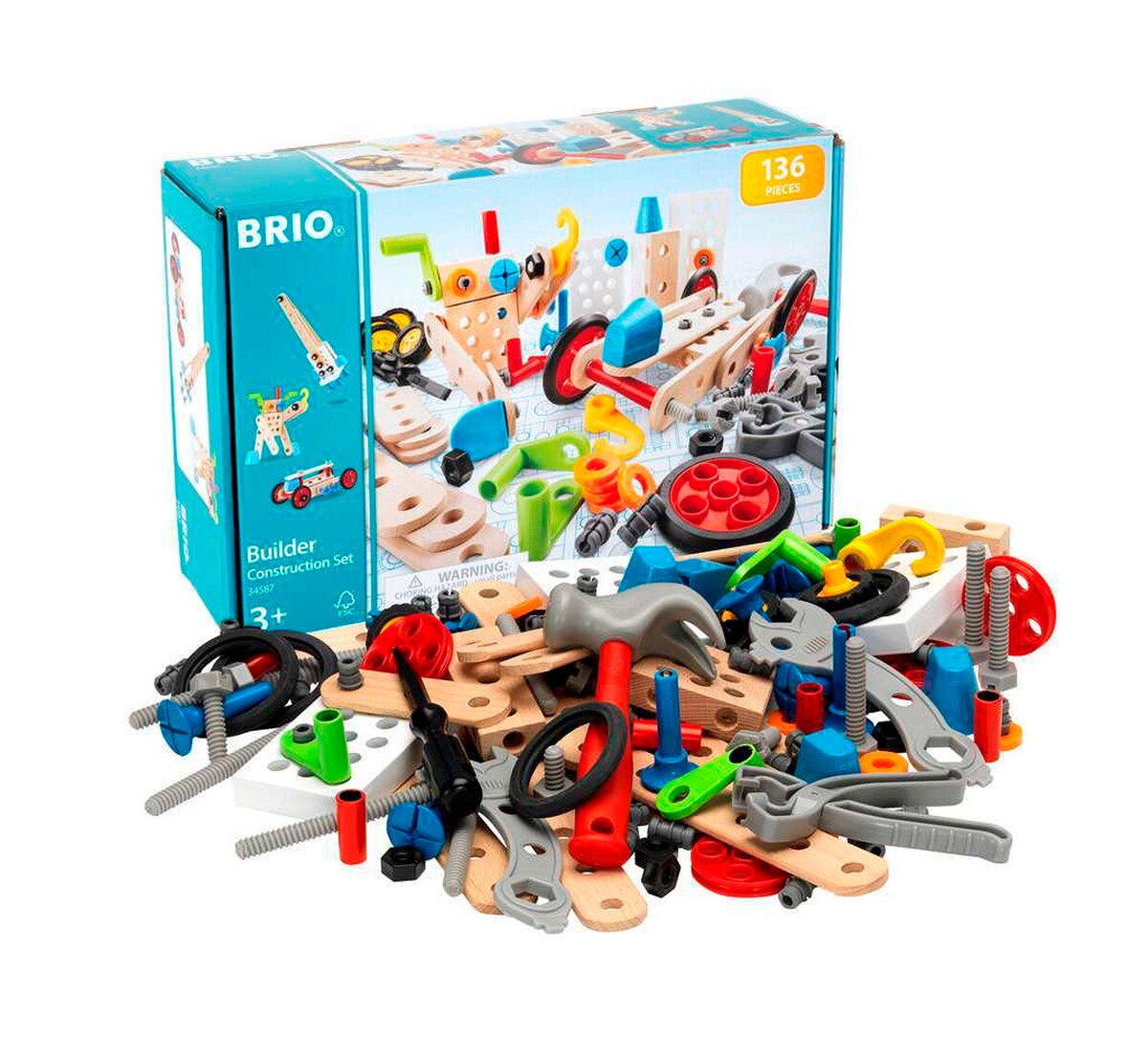 Builder boks 135 deler konstruksjonsleke fra 3 år bakside
