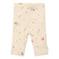 Bukse Forest Friends økologisk bomull str. 62 beige - Little Dutch forfra