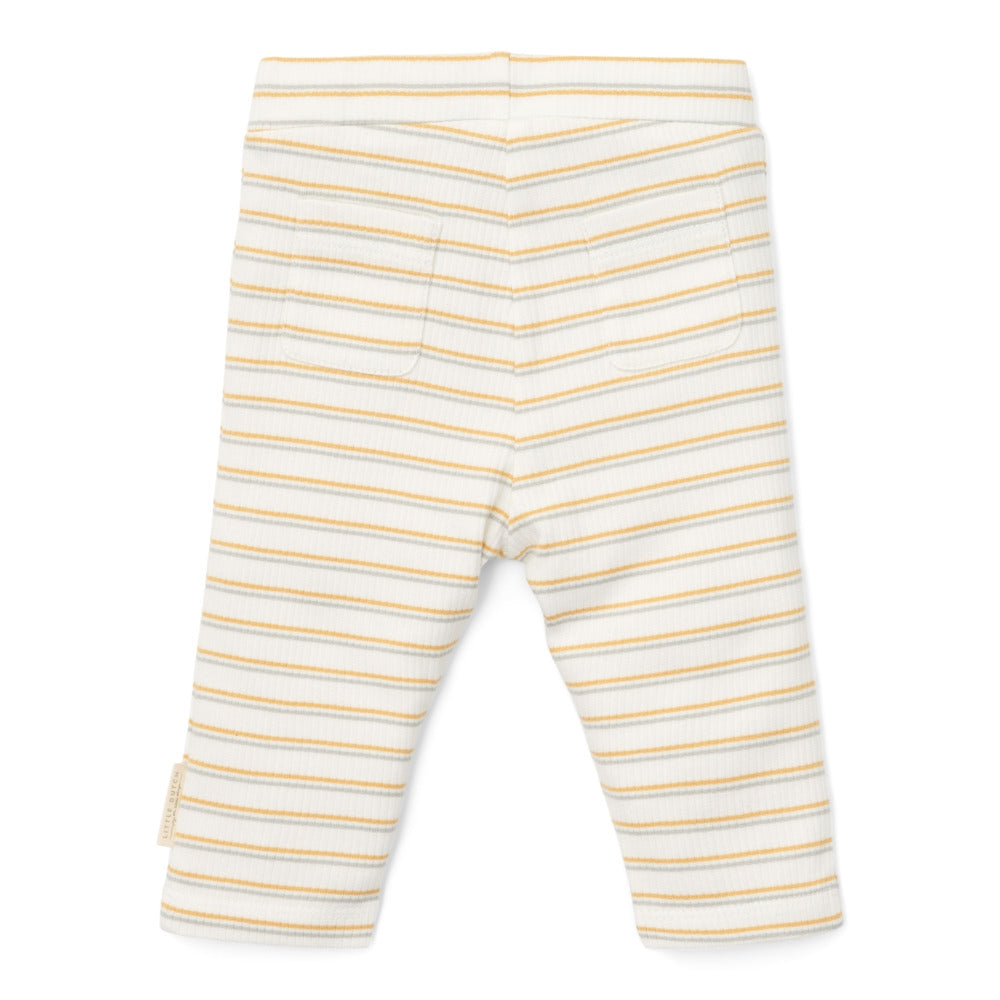 Bakside av Bukse Multi Stripe økologisk bomull str. 68 - Little Dutch