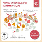 Detalj av Bursdagstog i tre Scandi-Chic Berry