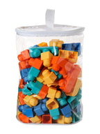 Byggeklarser i plast 100 deler fargerike for baby bakside
