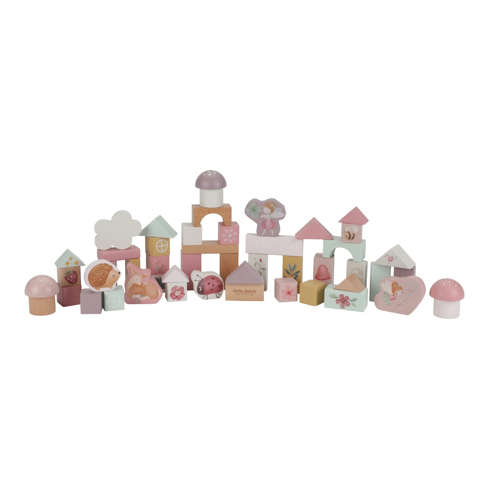 Bakside av Byggeklosser Fairy Garden 50 deler i tre