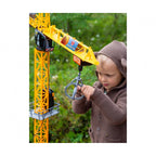 Montert Byggekran Mega Crane 120 cm med kabelfjernstyring i lek