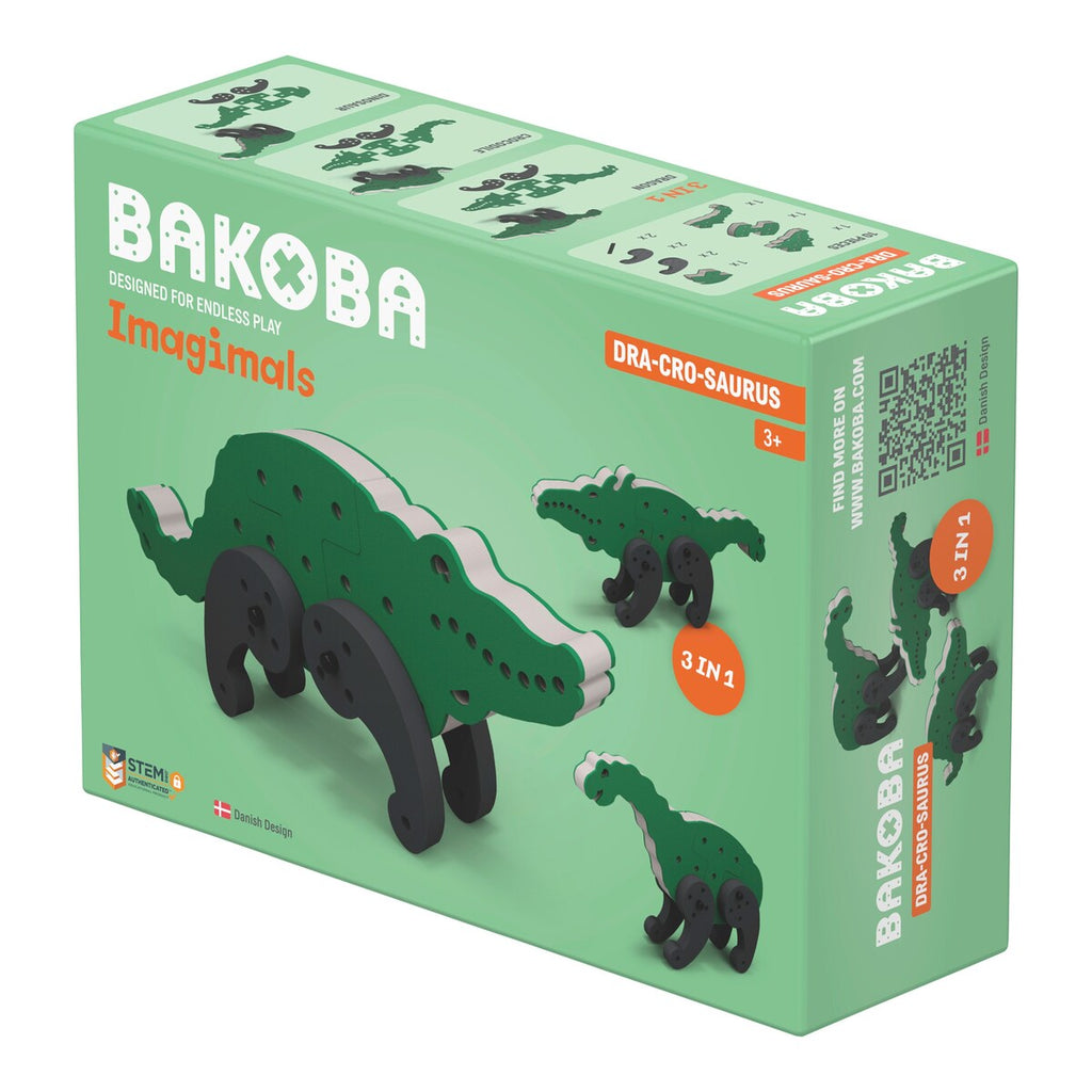 Byggesett Dra-Cro-Saurus 3-i-1 EVA-skum forfra