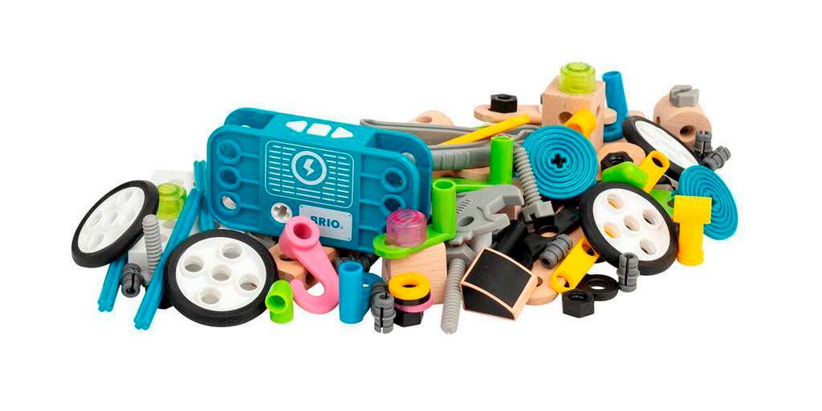 Byggesett med motor 120 deler fra 3 år - BRIO bakside