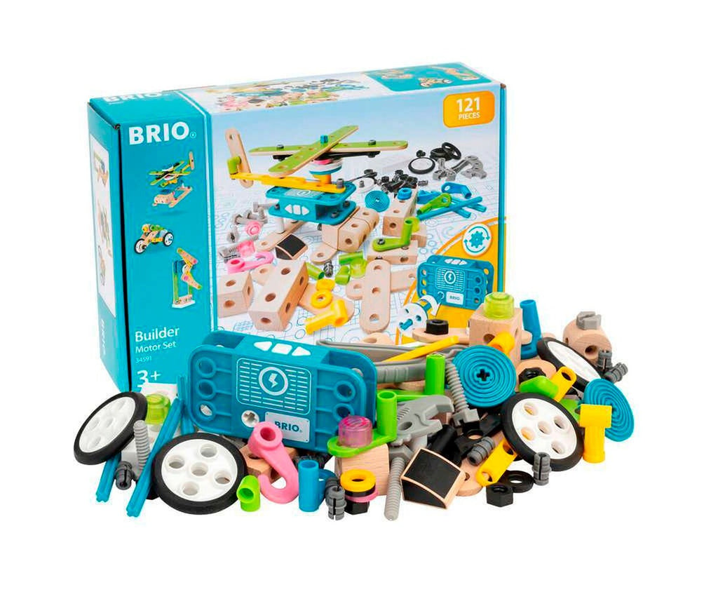 Byggesett med motor 120 deler fra 3 år - BRIO detalj av motor