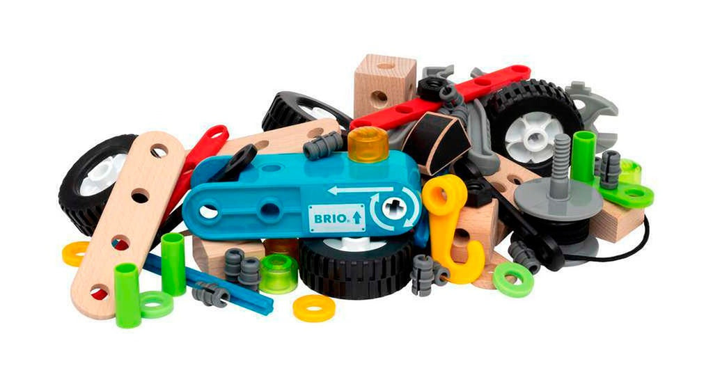 Byggesett med trekkmotor 67 deler fra 3 år - BRIO bakside