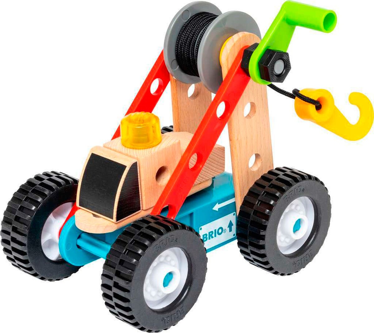 Byggesett med trekkmotor 67 deler fra 3 år - BRIO barn som leker