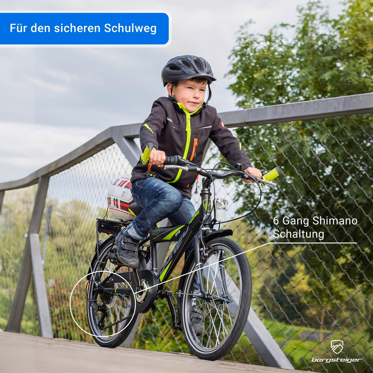 Bysykkel Sydney 20/24 tommer for barn med Y-ramme med dynamo-lys