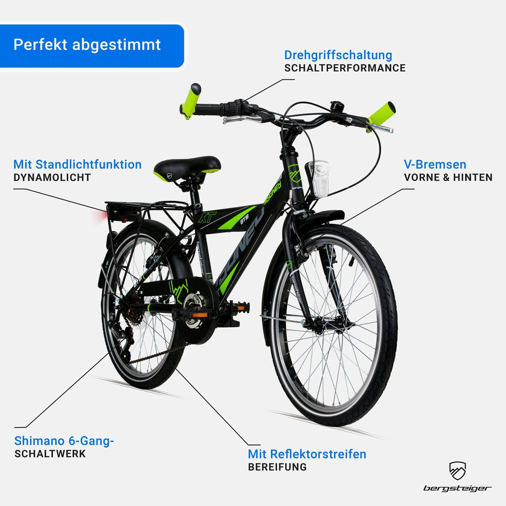 Bysykkel Sydney 20/24 tommer for barn med Y-ramme med Shimano girskifter