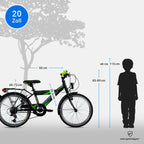 Bysykkel Sydney 20/24 tommer for barn med Y-ramme med bar ends