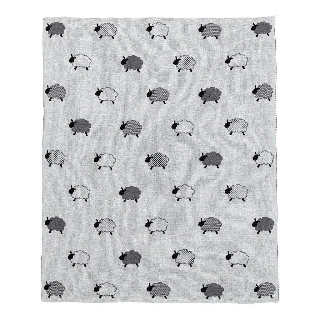 Strikket babyteppe bomull 80x100 cm - BORNINO HOME