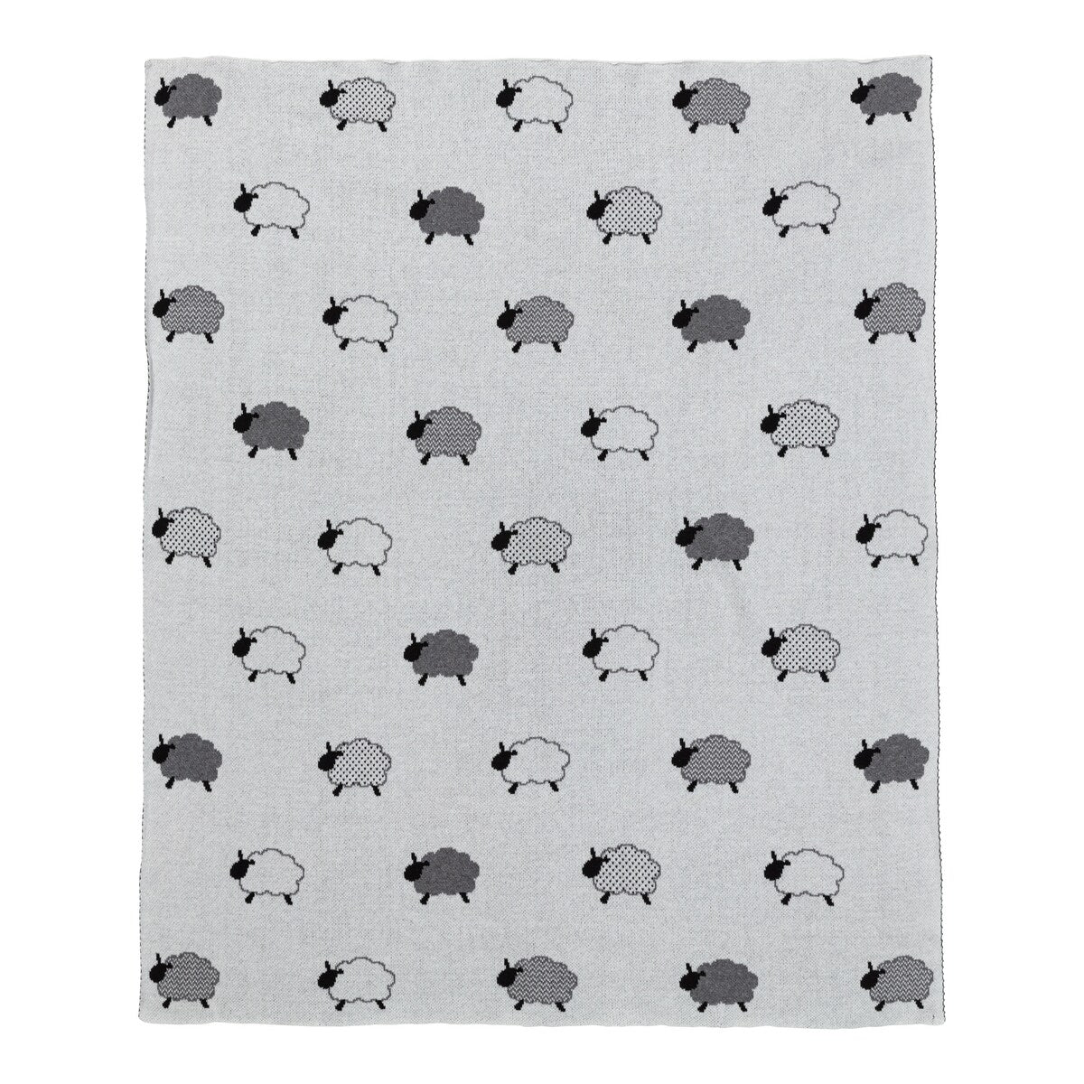 Strikket babyteppe bomull 80x100 cm - BORNINO HOME