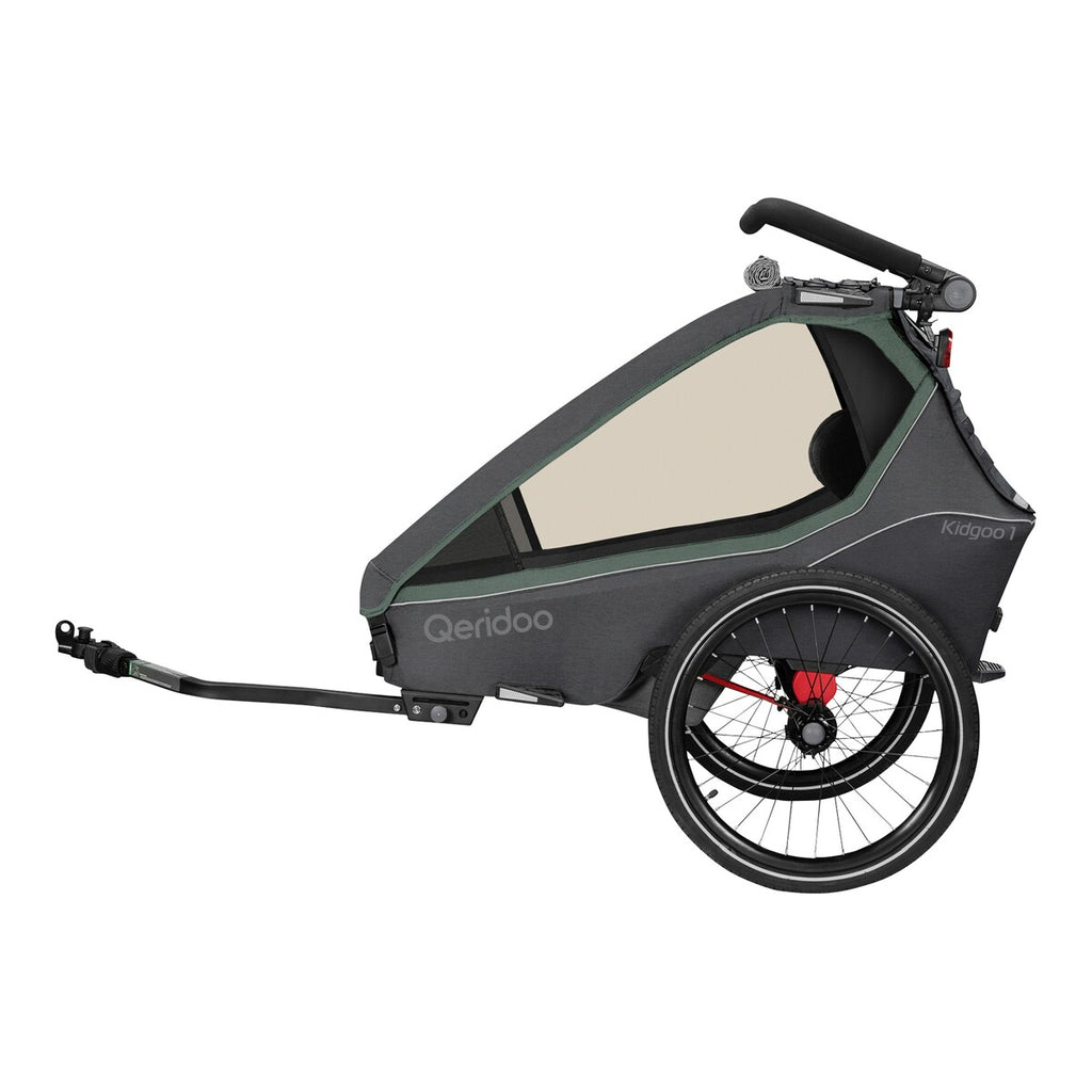 Sykkeltilhenger Kidgoo 1 jogger og buggy, 50 kg, fra 6 mnd - Qeridoo