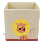Oppbevaringsboks i polyester 32x32x32 cm med dyremotiv - Bieco