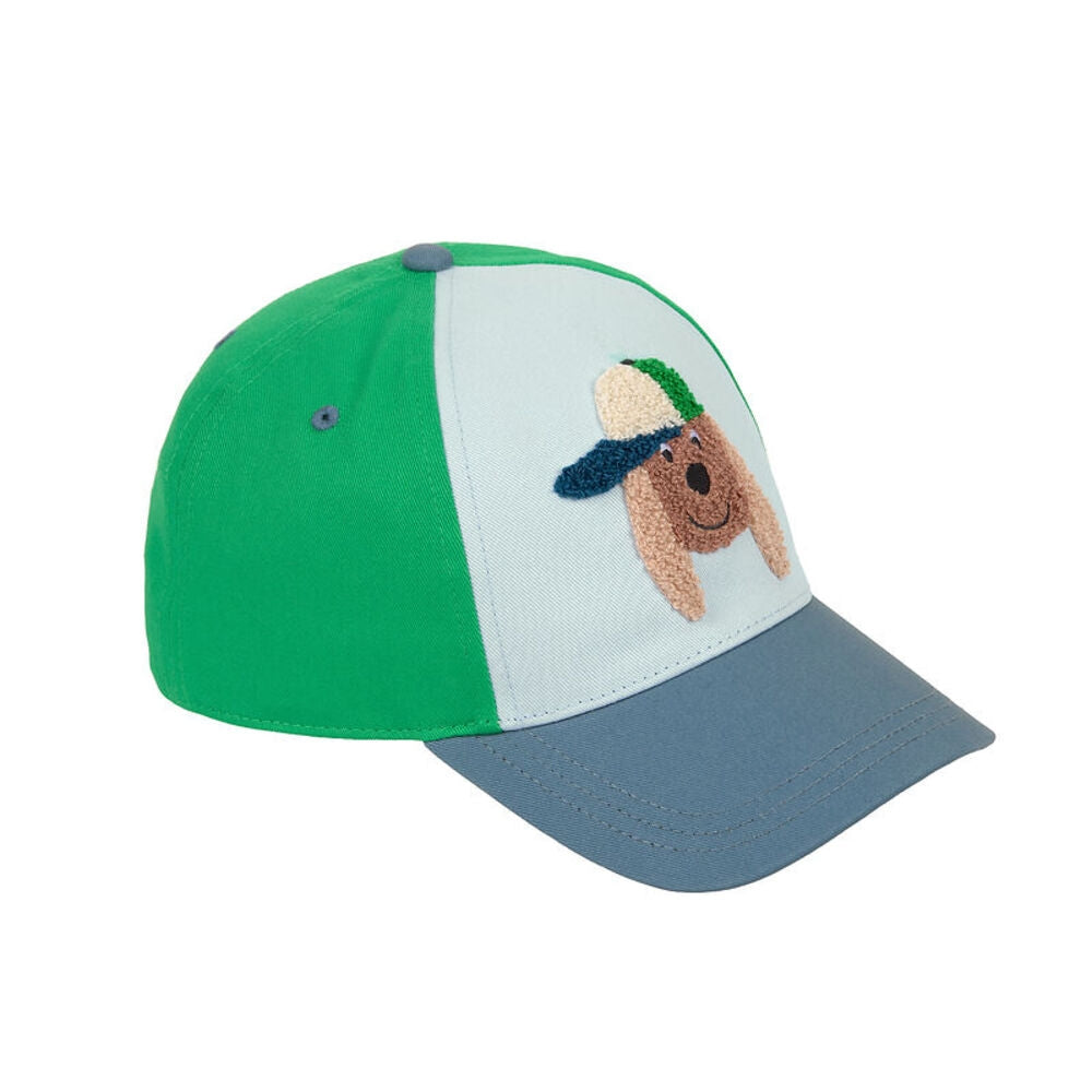 Caps for barn med hund-motiv blå str. 48-52 bakside