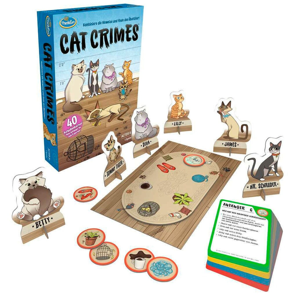 Detaljbilde av kattefigurer i Cat Crimes logikkspill