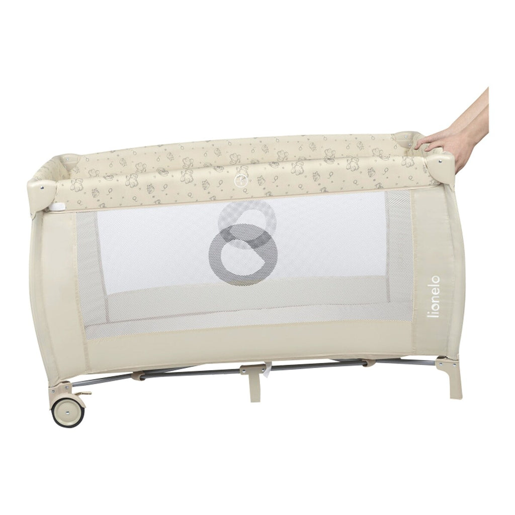 Reiseseng Sven Plus 2-i-1 med stelletopp og baldakin 127x71 cm - Lionelo