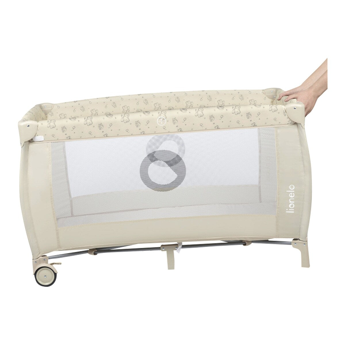 Reiseseng Sven Plus 2-i-1 med stelletopp og baldakin 127x71 cm - Lionelo