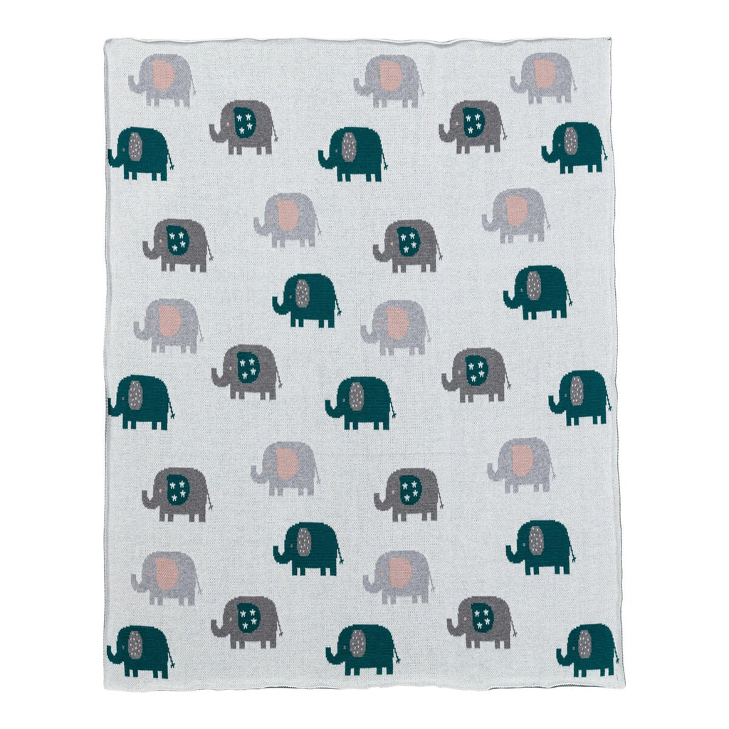 Strikket babyteppe bomull 80x100 cm - BORNINO HOME