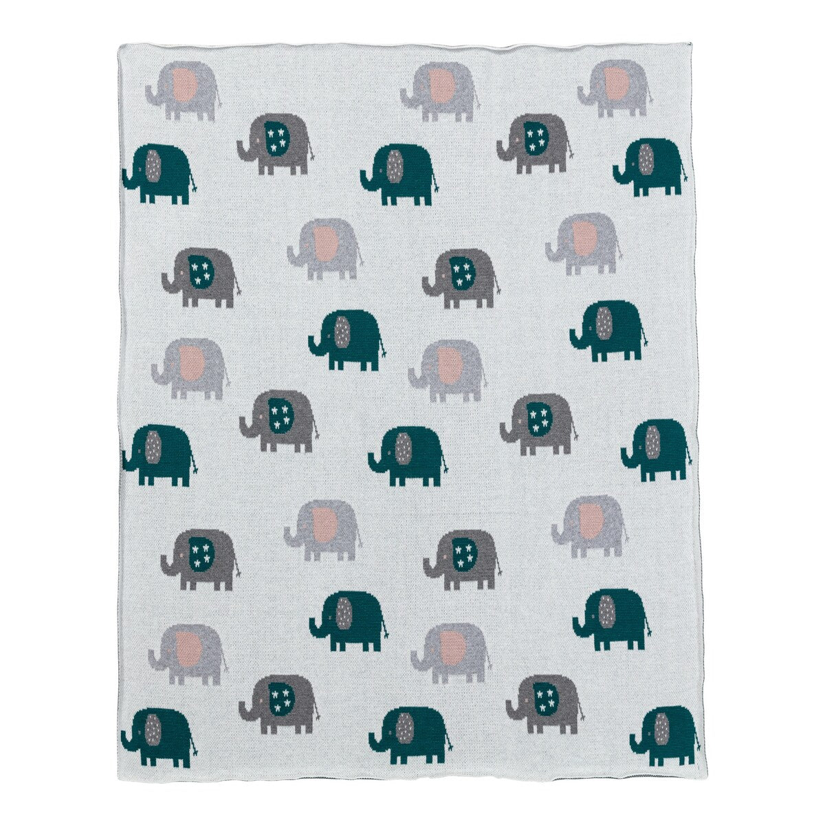 Strikket babyteppe bomull 80x100 cm - BORNINO HOME