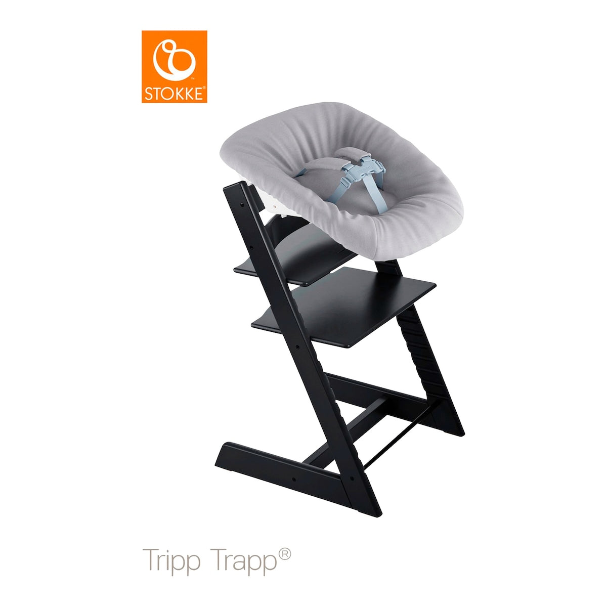 Tripp trapp-stol i eik med newborn-sett og babysett - Stokke