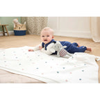 Babyteppe strikk med gritering elefant 80x100 cm bomull - BORNINO HOME