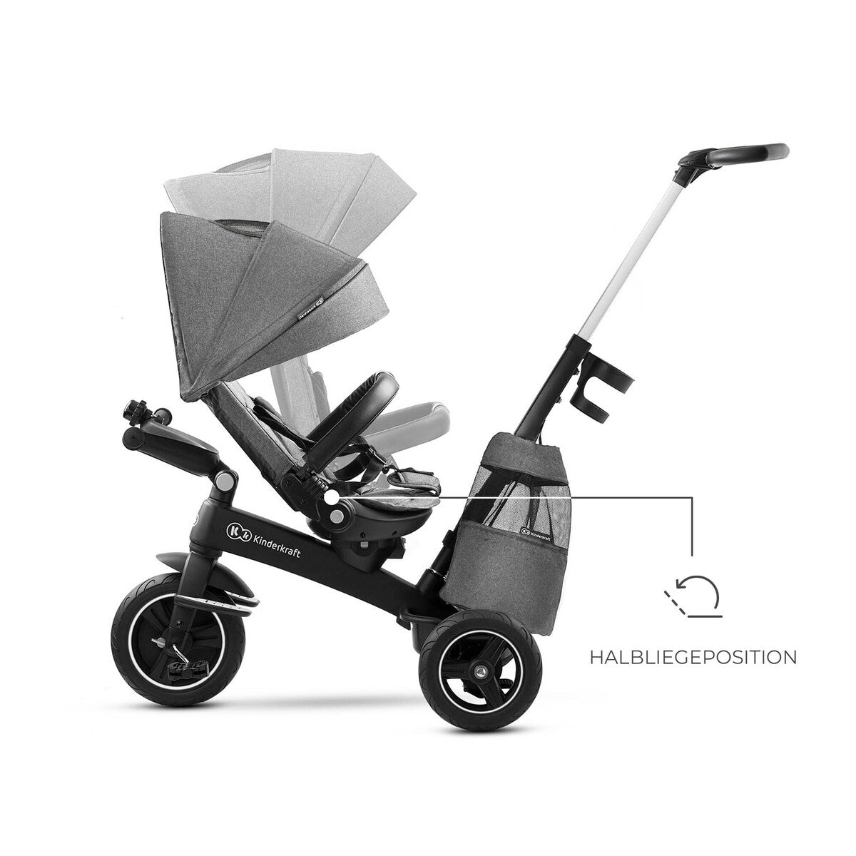 Trehjulssykkel EASYTWIST 5-i-1 fra 9 mnd, svingbart sete - Kinderkraft
