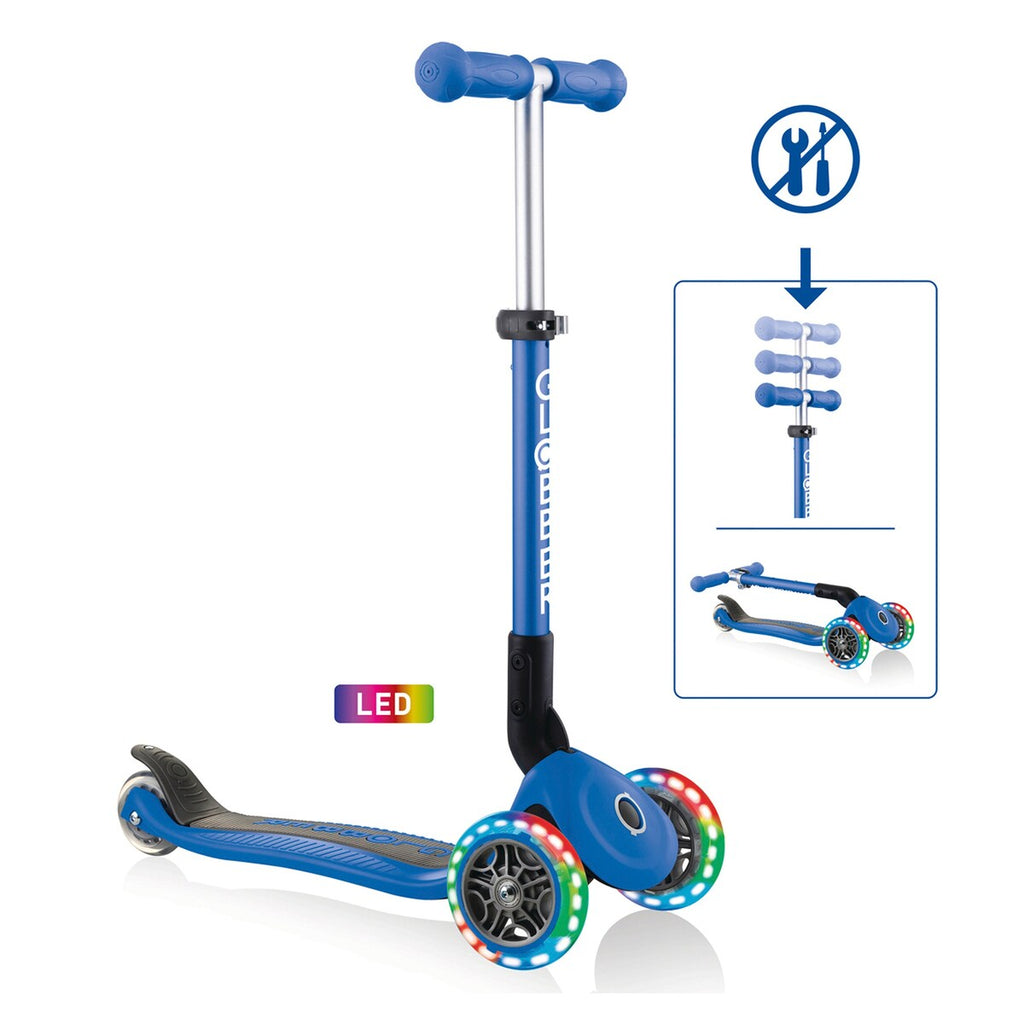 Sparkesykkel Junior med LED-lyshjul fra 24 mnd - Globber