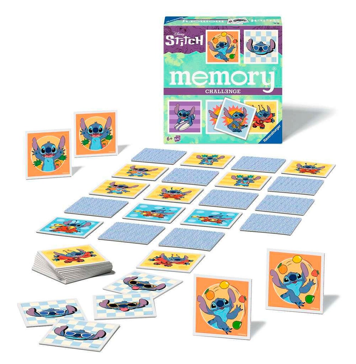 Bakside av Challenge memory® Disney Stitch kort