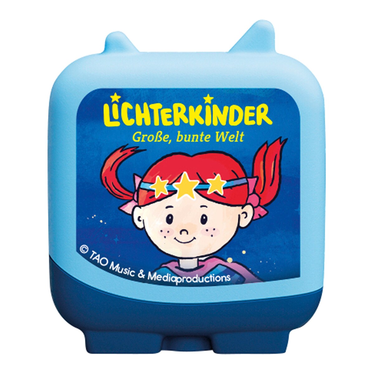 Detalj av håndmalt Clever Tonie lydfigur Lichterkinder LIKI og LUMI