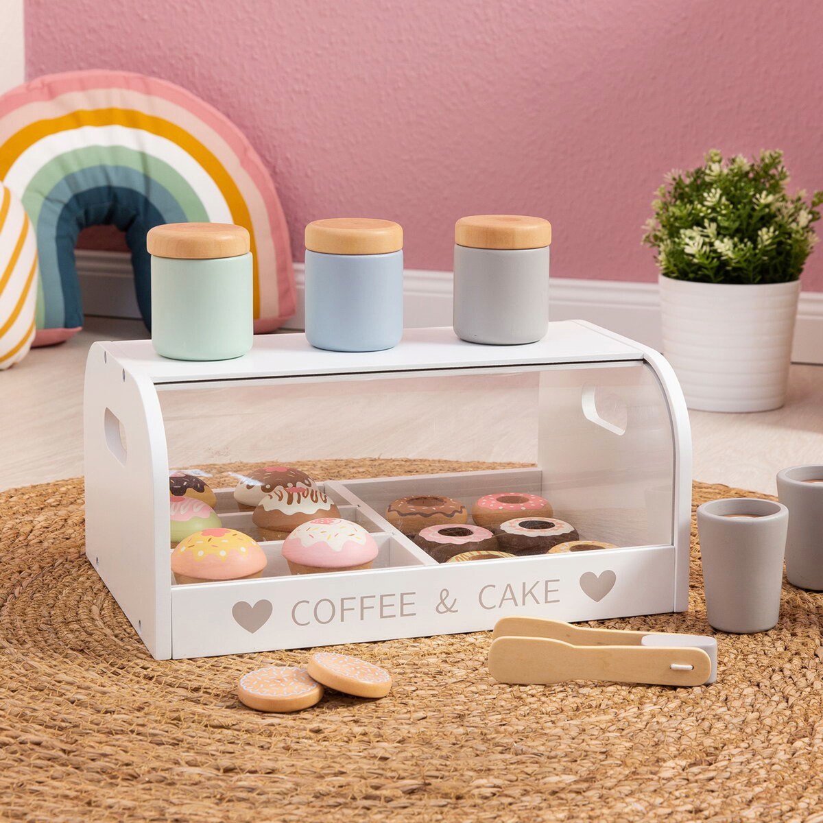 Coffee & Cake Box Vanilla lekesett bakside med åpen tilgang