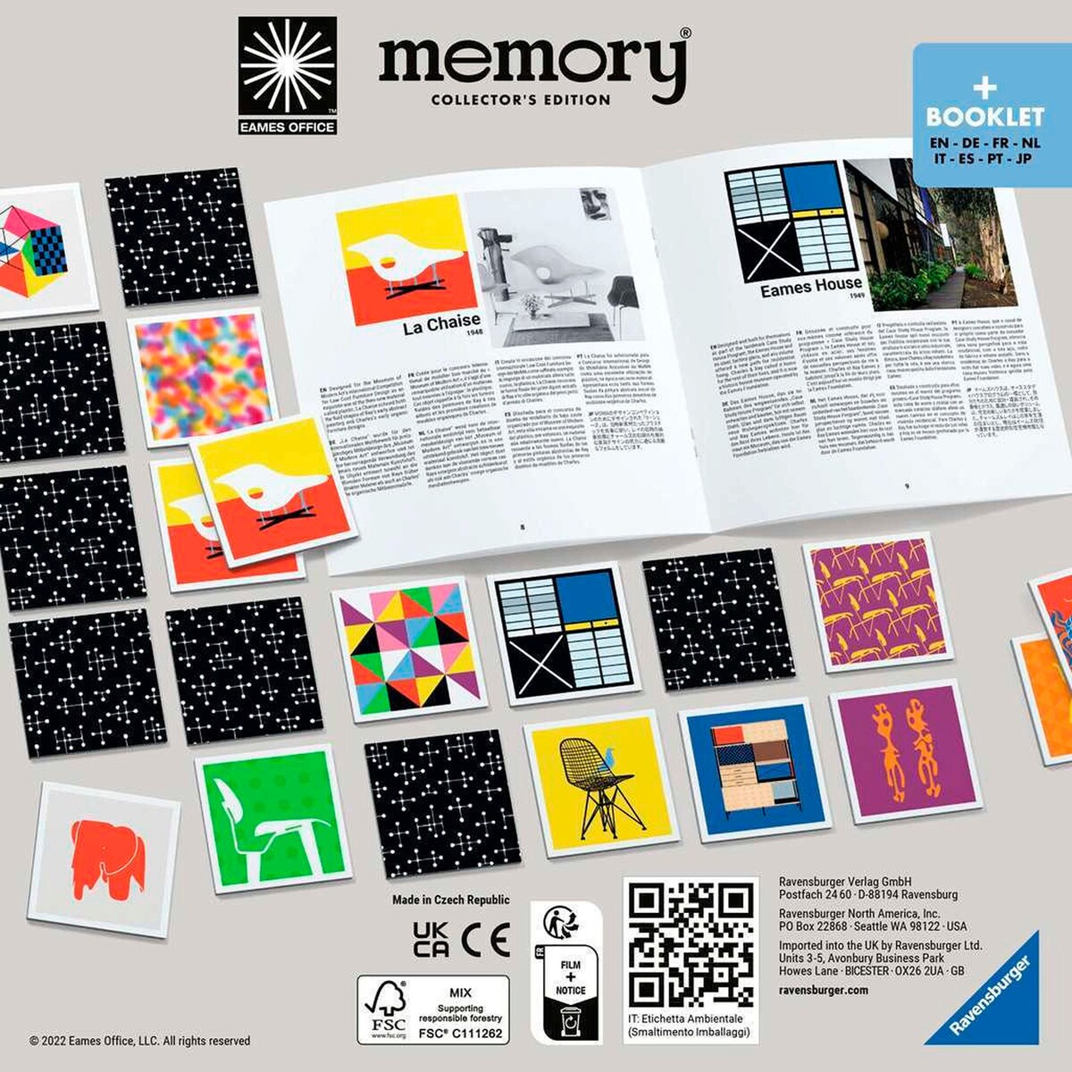 Collector's memory® EAMES design kortspill bakside