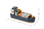 Containerskip i tre med magnetlasting 25 cm detalj av magnetlaster