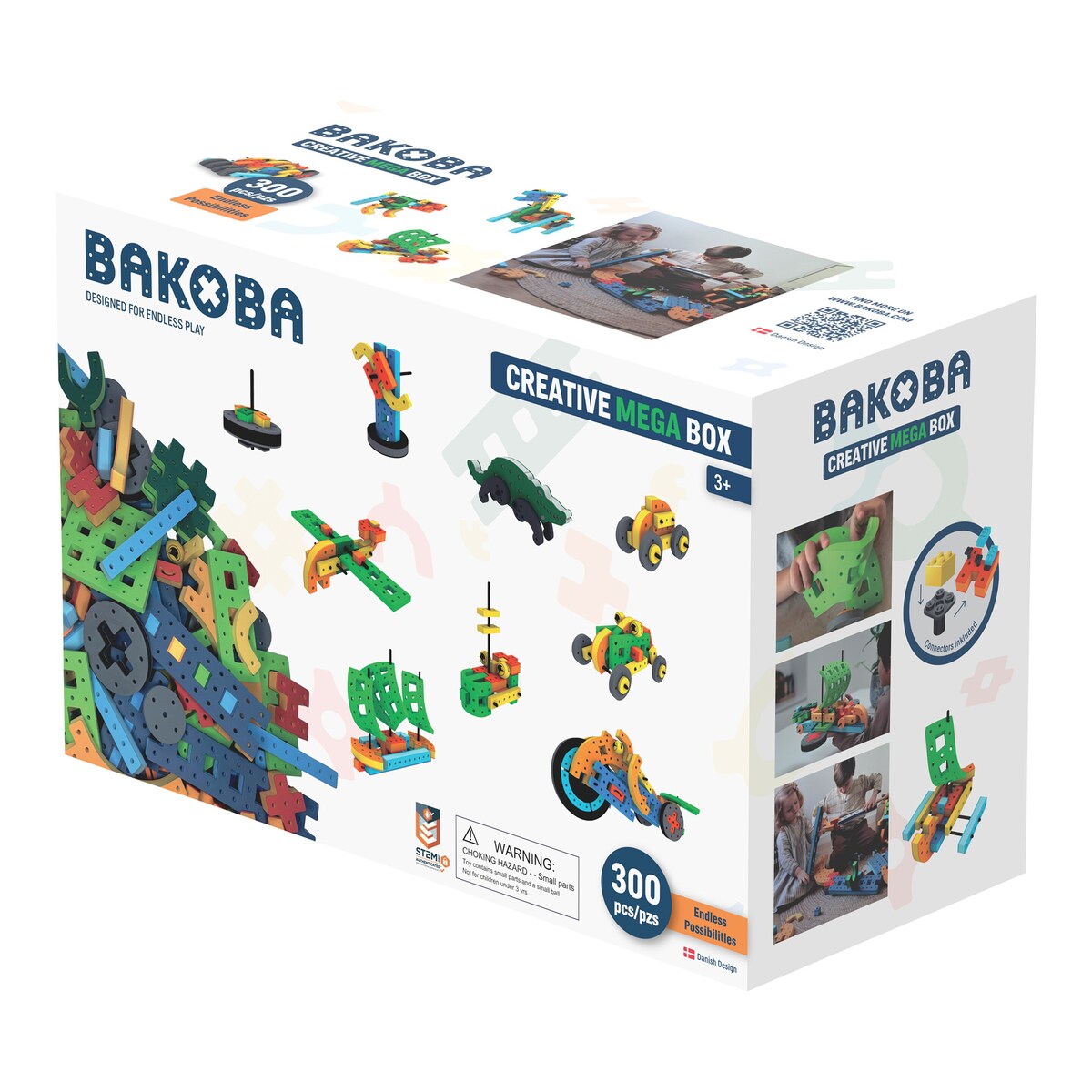 Creative Mega Box byggesett 300 deler EVA-skum forfra