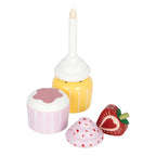 Cupcake-kakefat i tre med tilbehør small foot montert