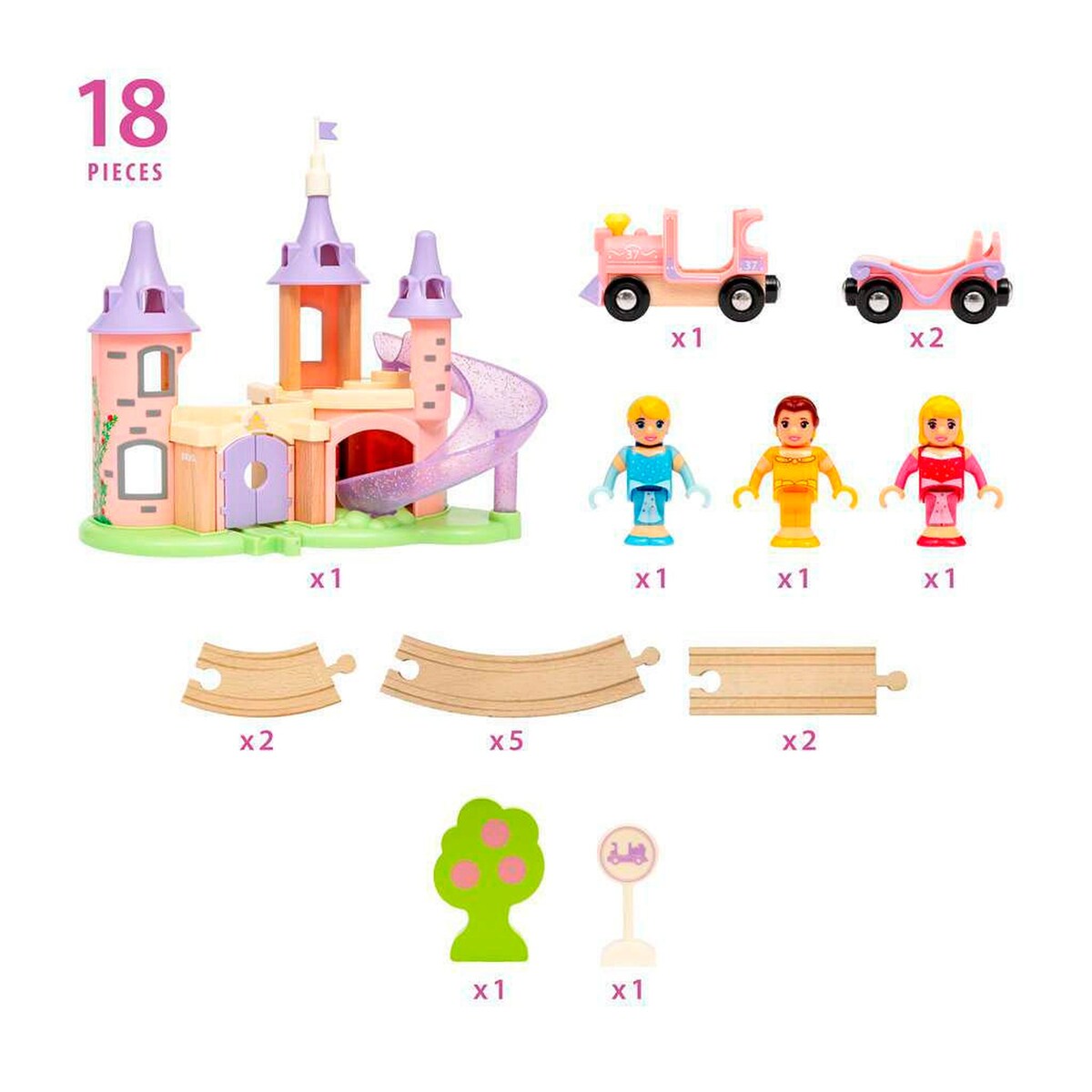 Drømmeslott togbanesett Disney Princess 26 deler - BRIO