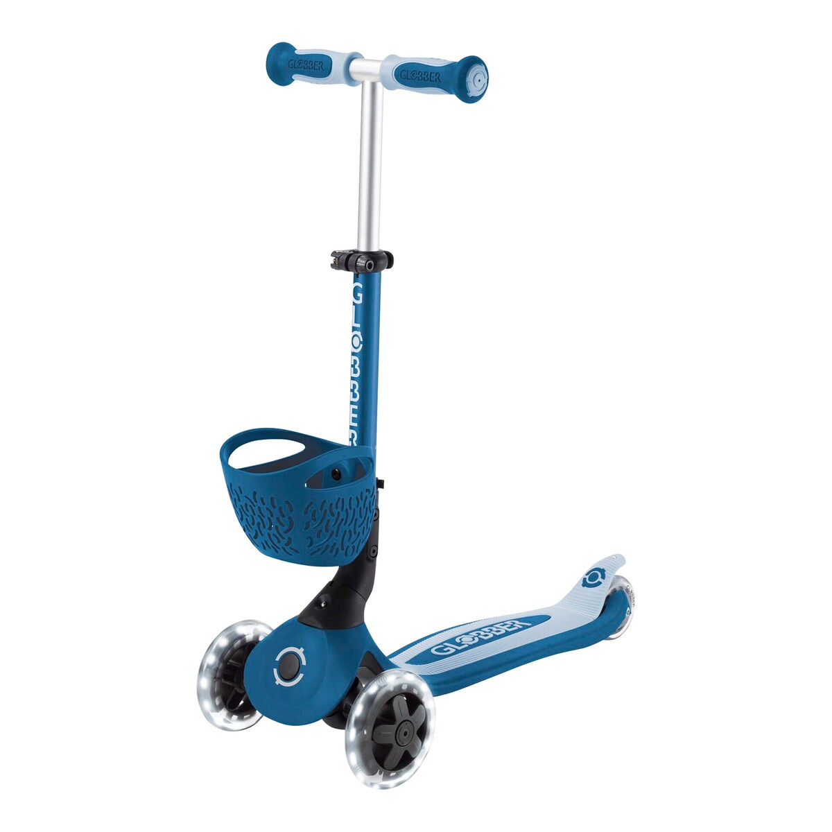Sparkesykkel 3-i-1 Go-Up Baby 360 med lyshjul og LED-modul - Globber