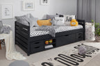 Sofaseng Naomi med oppbevaringsskuffer 90x200 cm furu - Ticaa