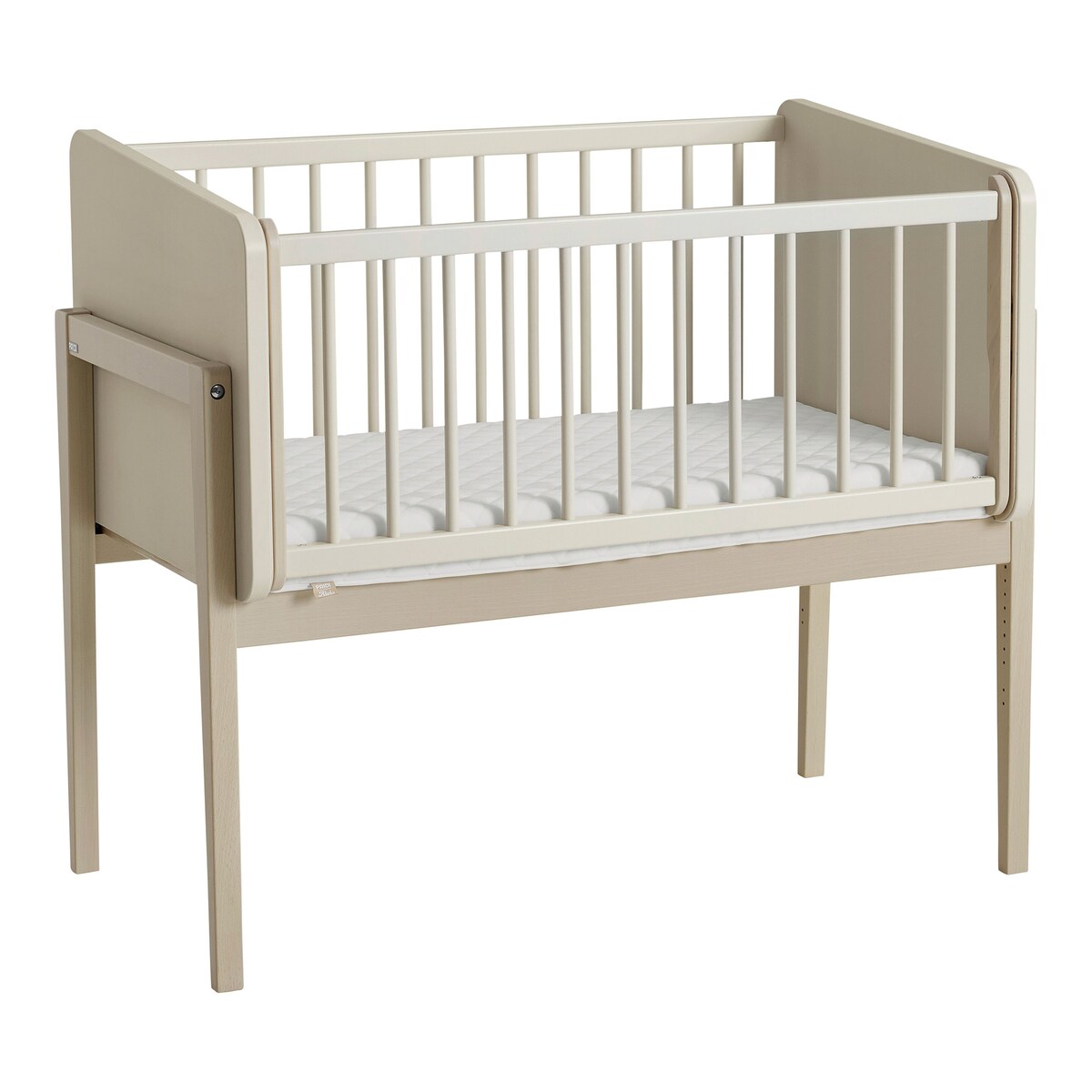 Bedside crib Little Cloud massivtre 90x50 cm liggeplass - PAIDI