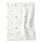 Babyteppe strikk med gritering elefant 80x100 cm bomull - BORNINO HOME