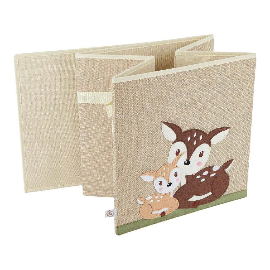 Oppbevaringsboks i polyester 32x32x32 cm med dyremotiv - Bieco