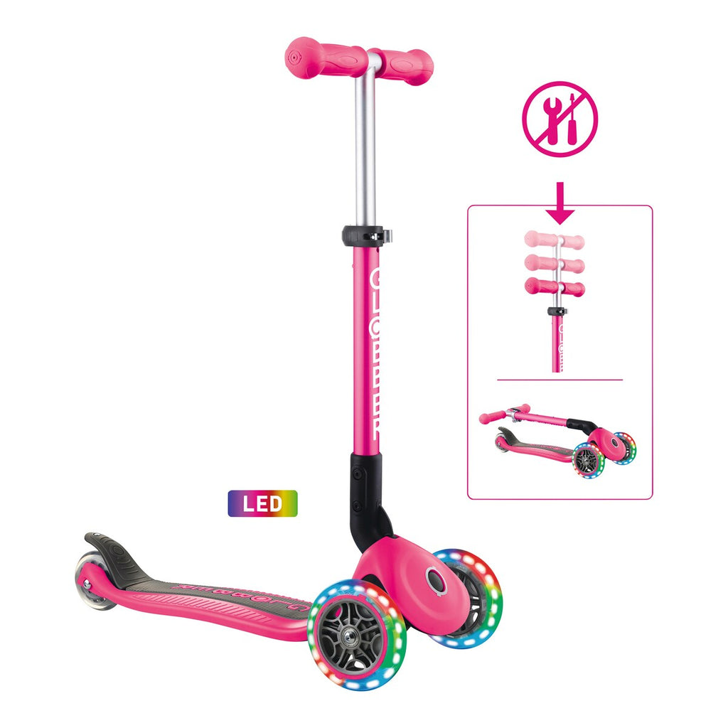 Sparkesykkel Junior med LED-lyshjul fra 24 mnd - Globber