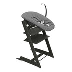 Tripp Trapp pakke i eik med Newborn Set Deep Grey - Stokke