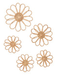 Dekorasjonsblomster i rotting 5-pack boho barnerom forfra