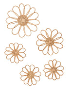 Dekorasjonsblomster i rotting 5-pack boho barnerom forfra