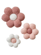 Dekorasjonsblomster i stoff 3-pack rosa barnerom forfra