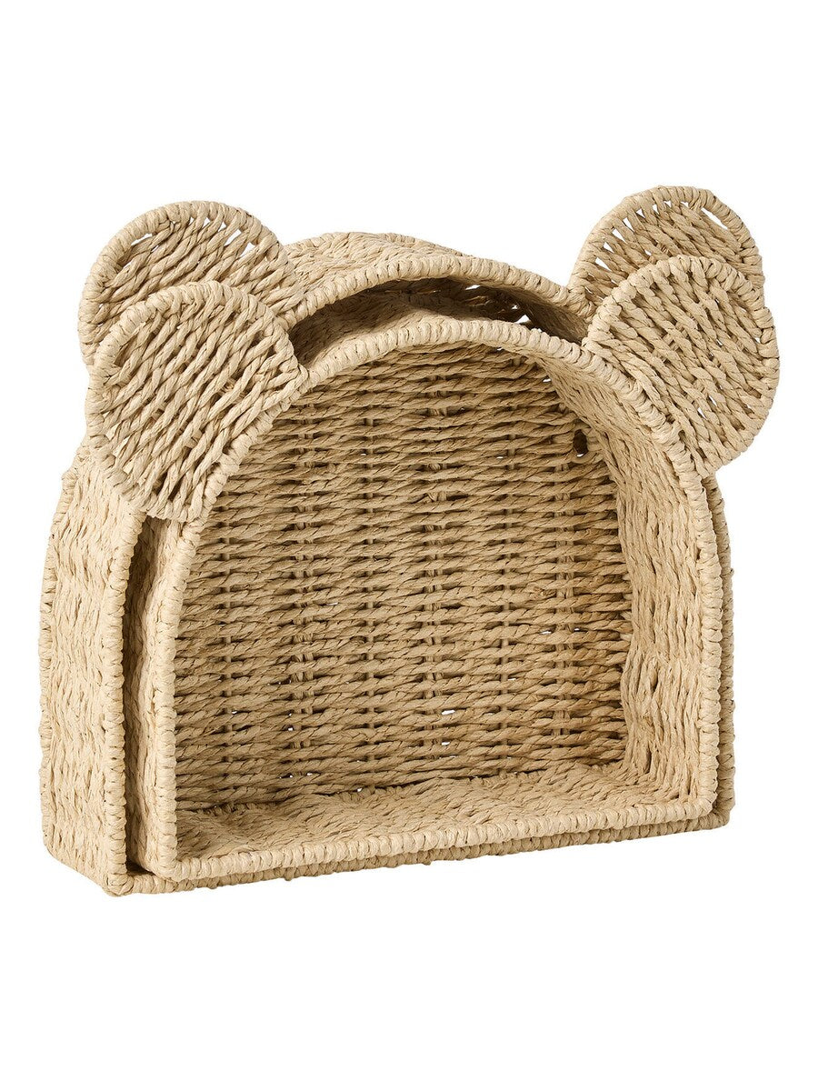 Dekorative hyller bjørneform i papir 2-pk nærbilde av detaljer