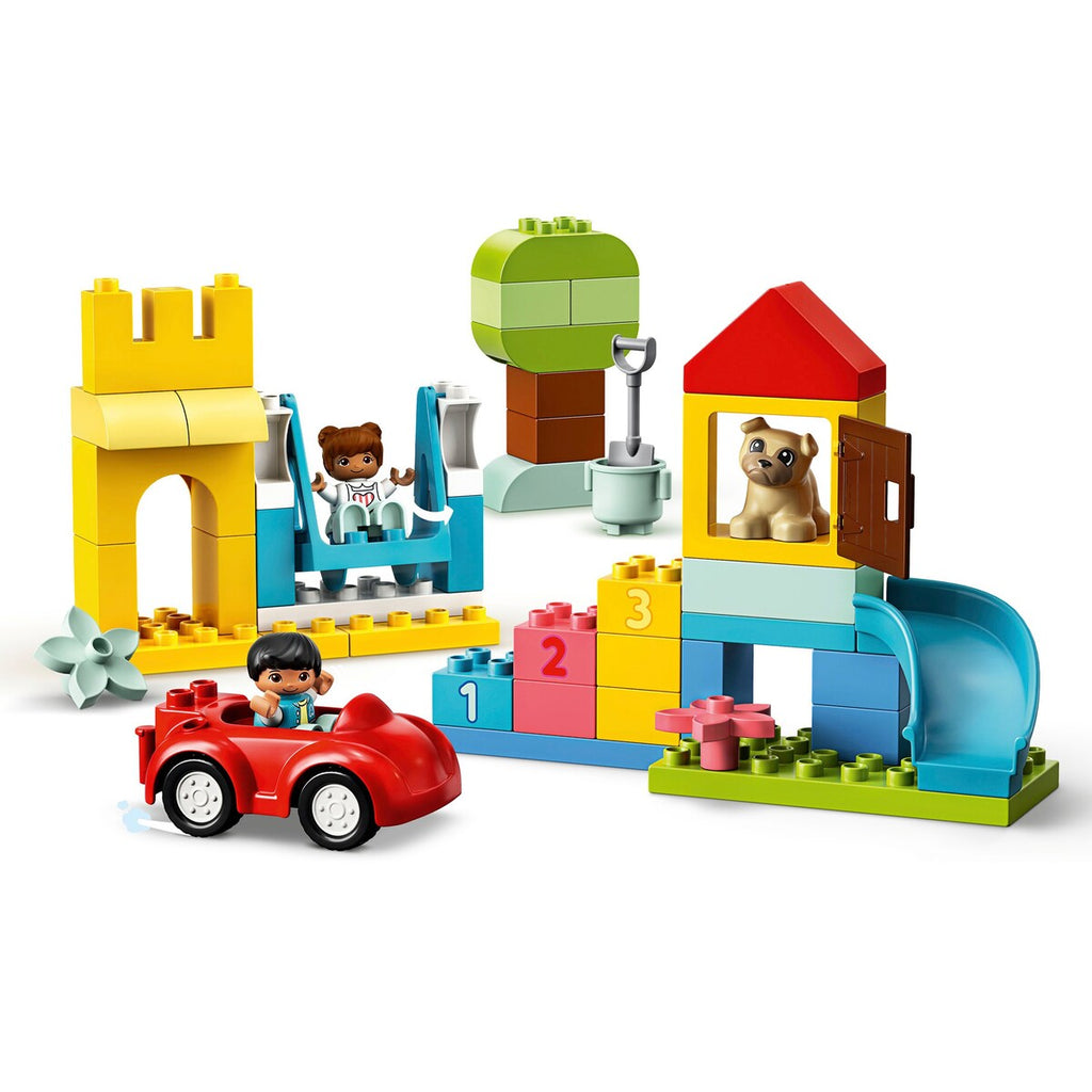 Detalj av fargerike DUPLO-klosser fra Deluxe klossboks