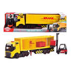 DHL lastebil Volvo FH16 med gaffeltruck forfra